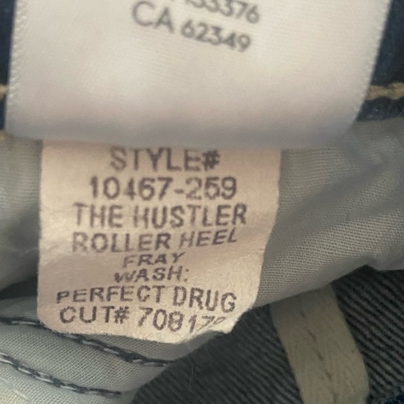 MOTHER SUPERIOR Denim  The Hustler Roller Heel Fray Wide Leg Jean 24 - Picture 10 of 13